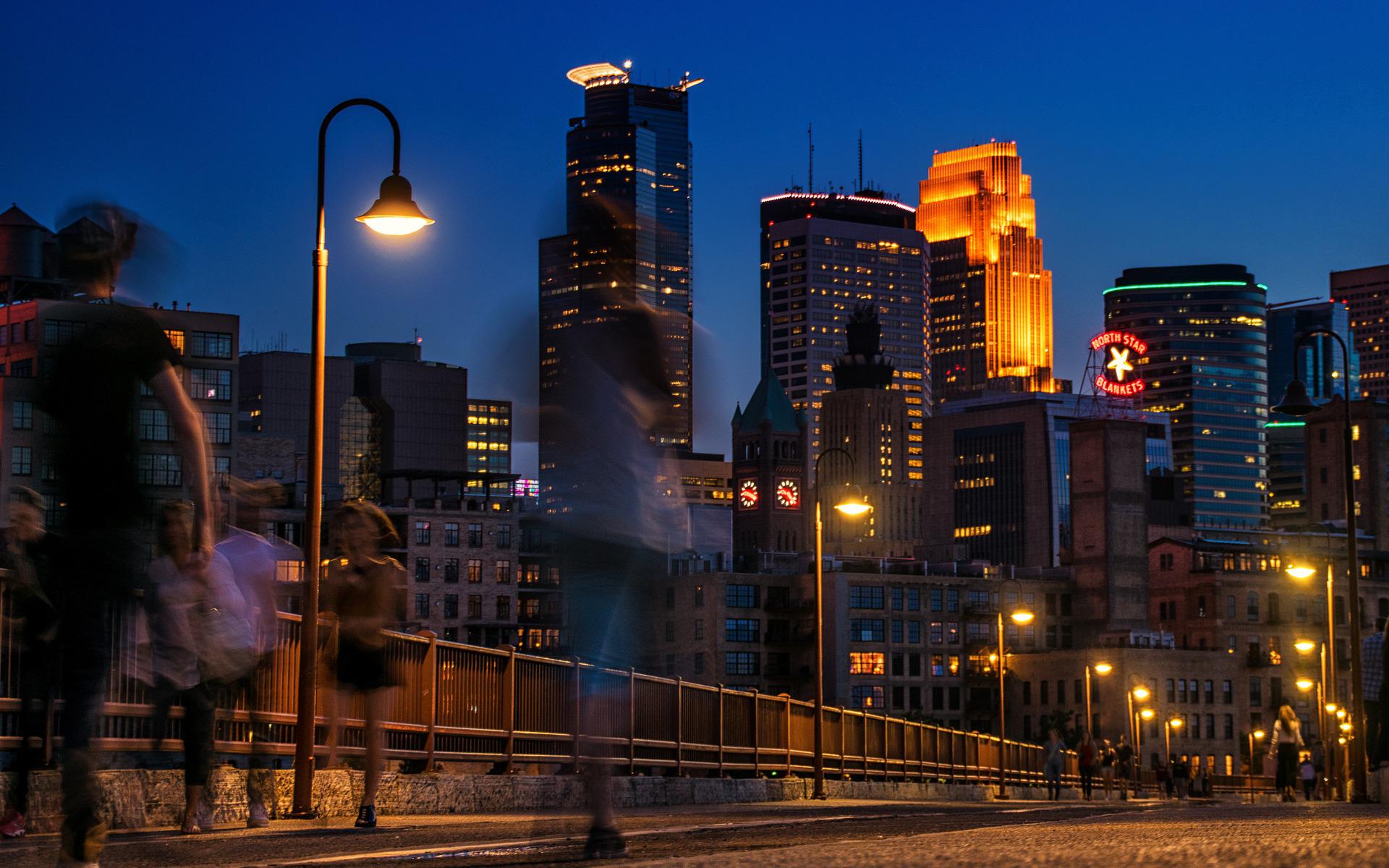 An action shot of Minneapolis