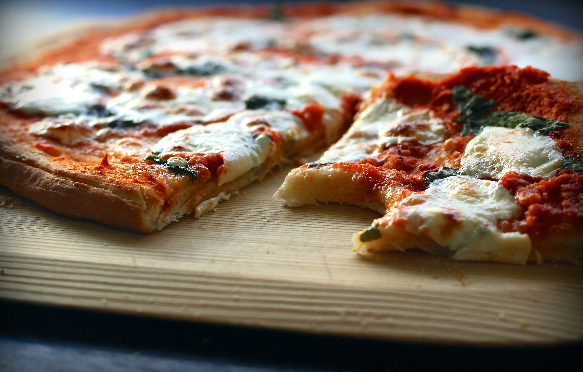 A close-up of a pizza on a plate