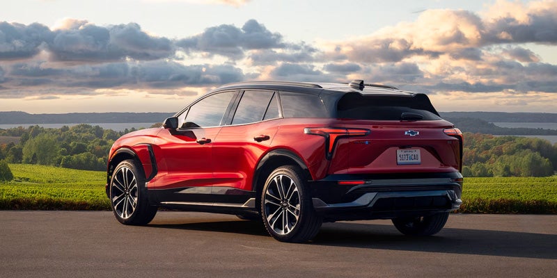 A 2026 Blazer EV photographed outdoors near Frederic, WI